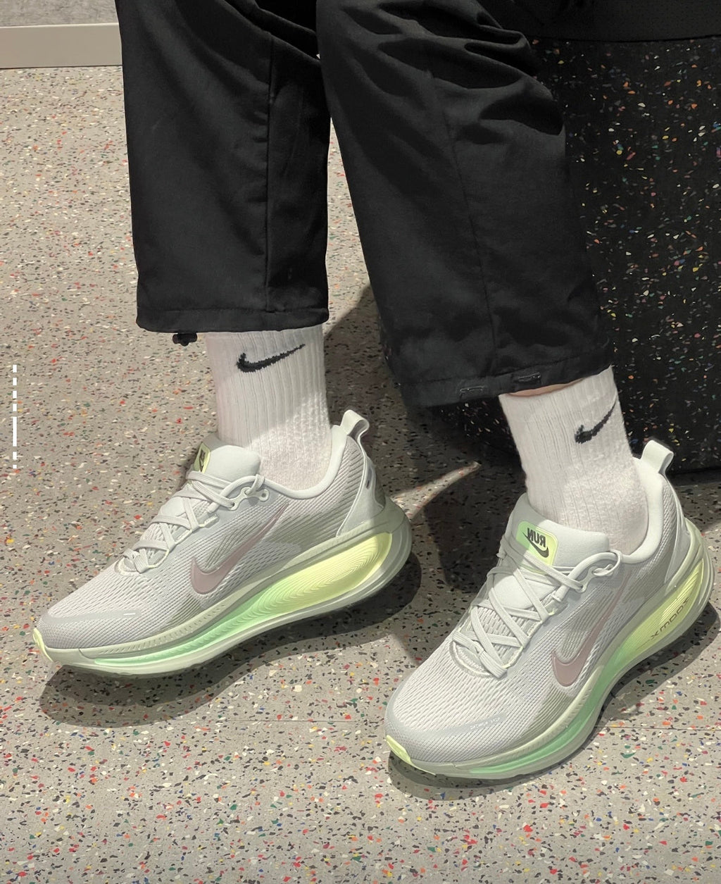 Nike Vomero 18 Running Shoes in Gray Green HM6803-002 - product image from the listing.