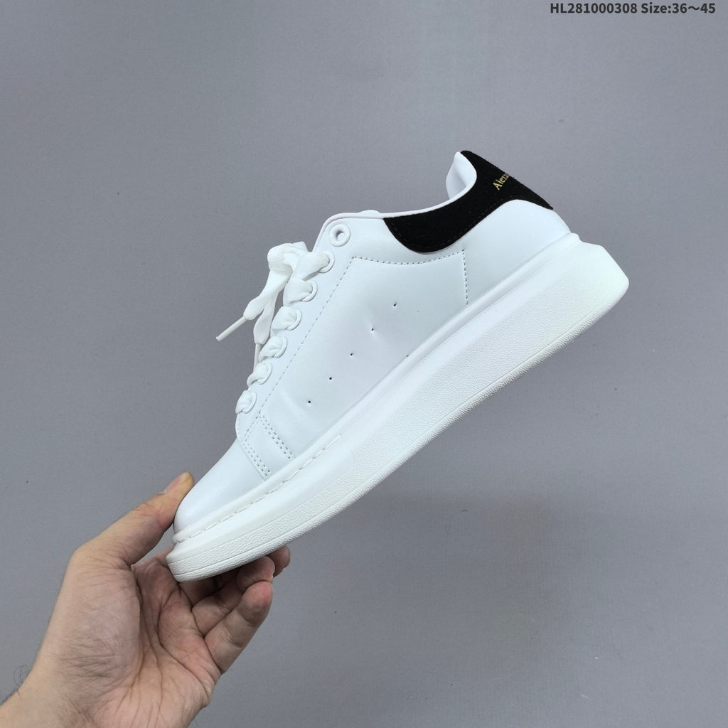 Alexander McQueen Oversized Low-Top Sneakers, in White and Black HL281000308 - product image from the listing.