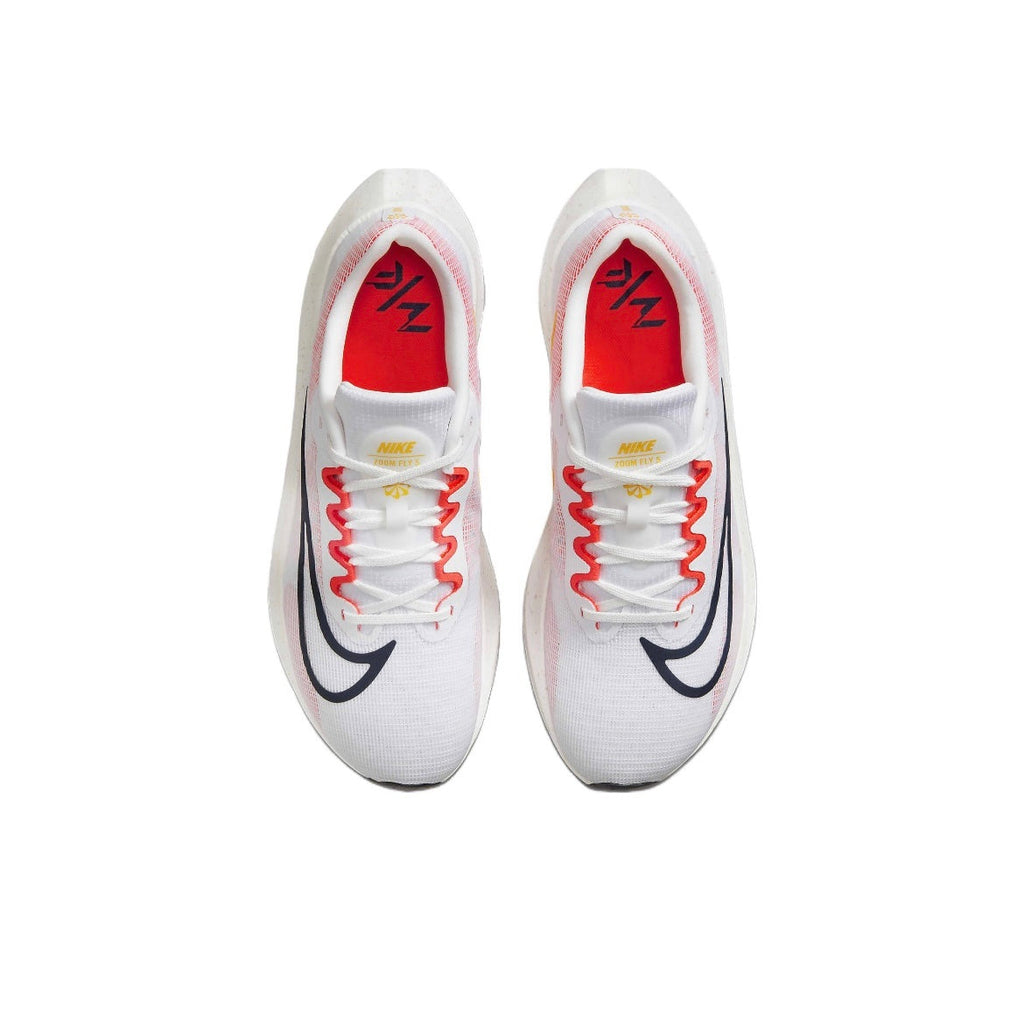 Nike Zoom Fly 5 Running Shoes in White Red DM8968-100 - product image from the listing.