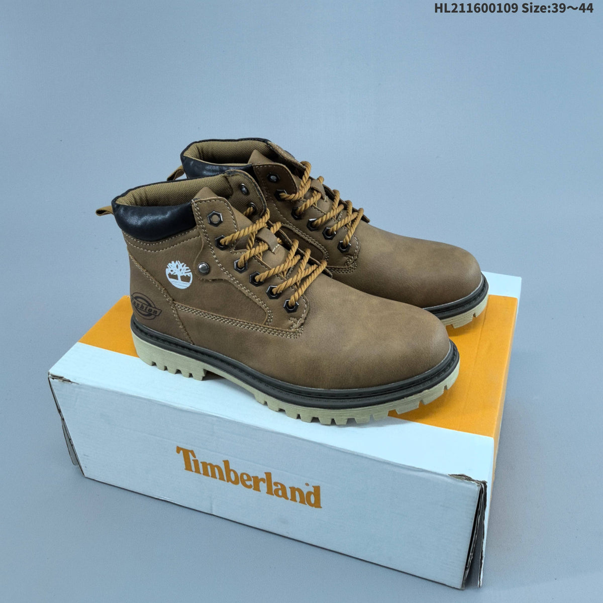 Timberland-Style Lace-Up Ankle Boots, Wheat or in Black - product image from the listing.