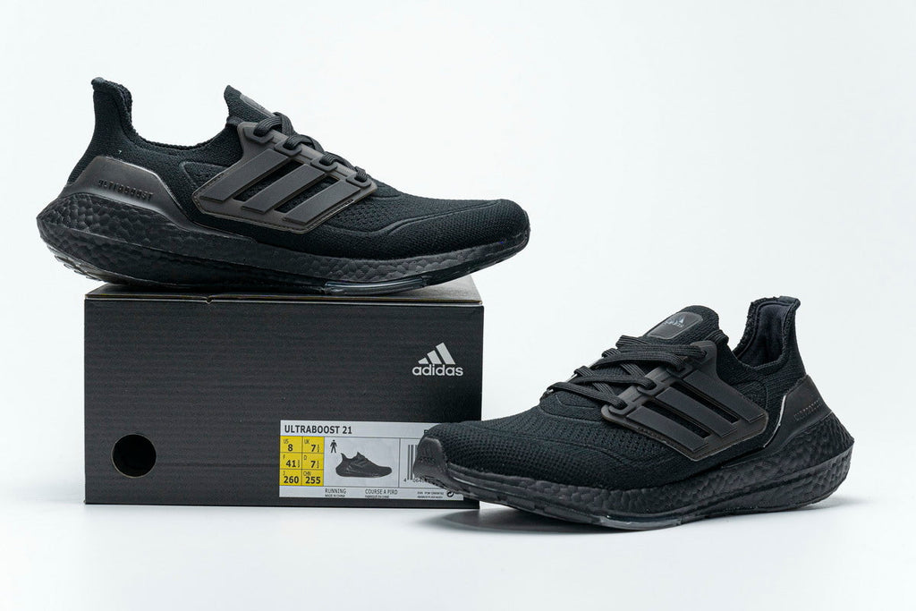 adidas UltraBoost 21 Running Sneakers in Black FY0306 - product image from the listing.