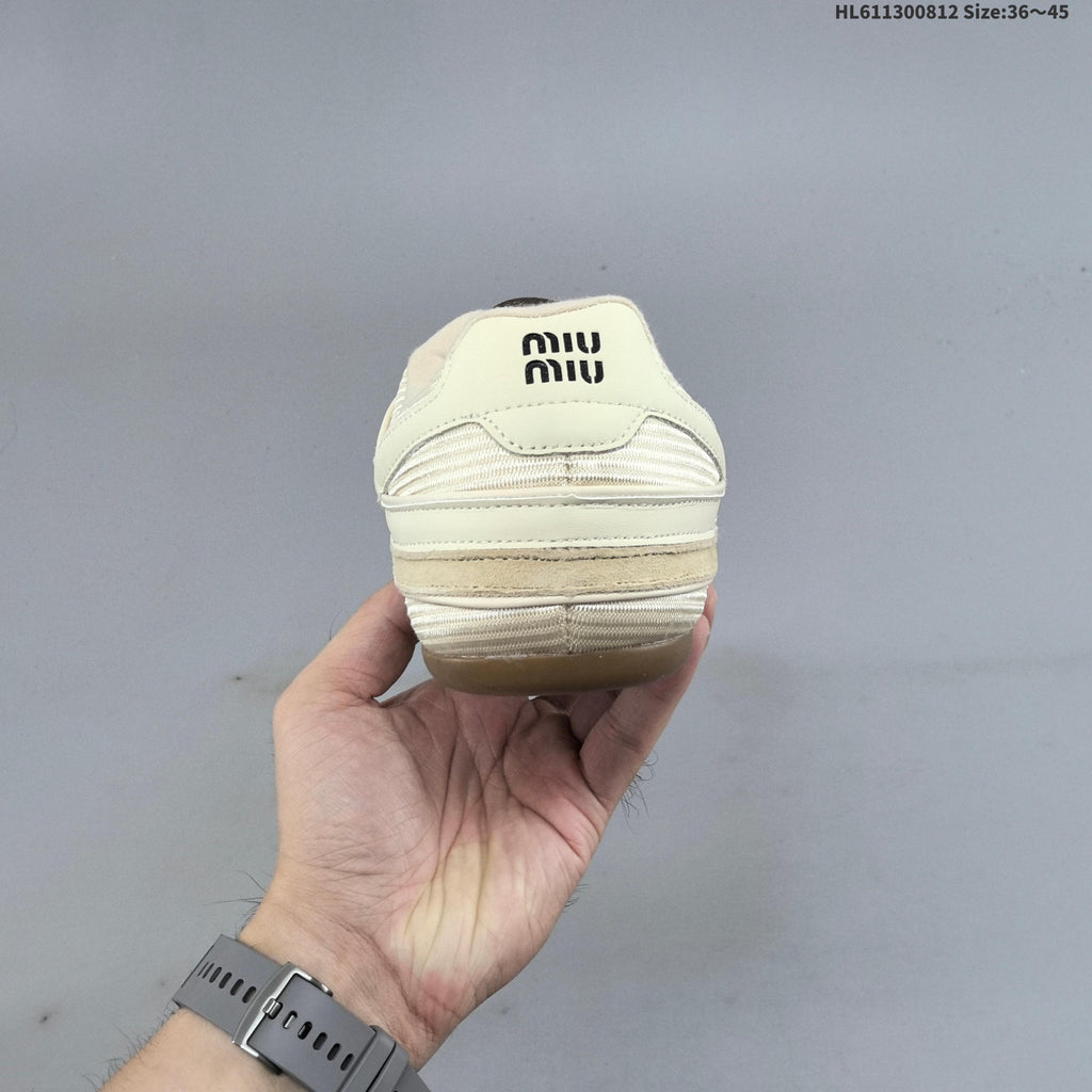 Miu Miu x New Balance 530 SL Low-Top Sneakers in Beige - product image from the listing.