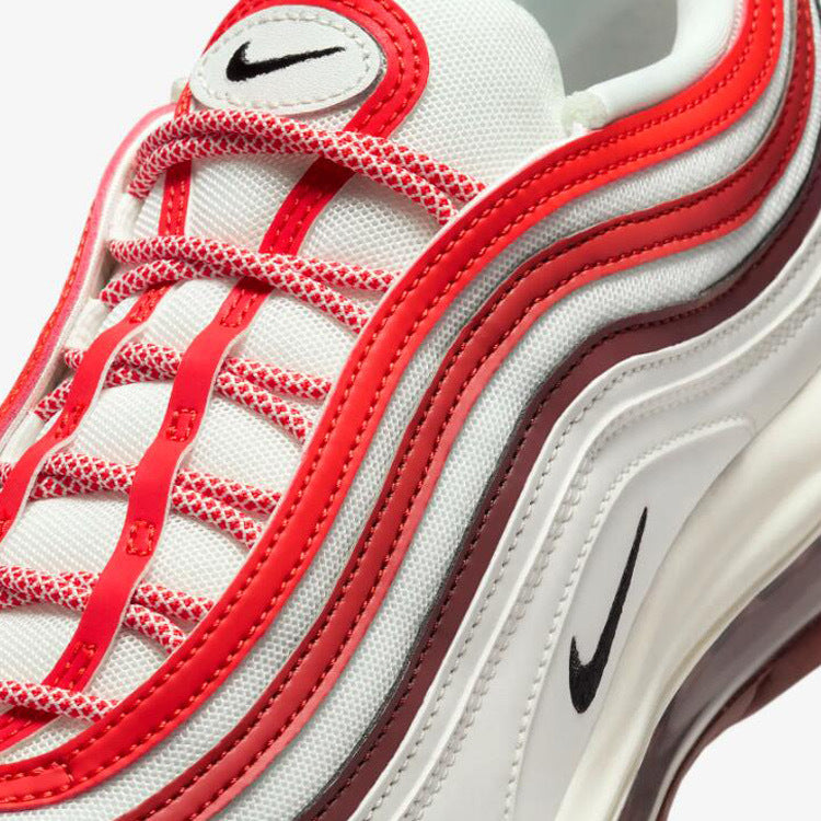 Nike Air Max 97 Sneakers in White Red FN6957-101 - product image from the listing.