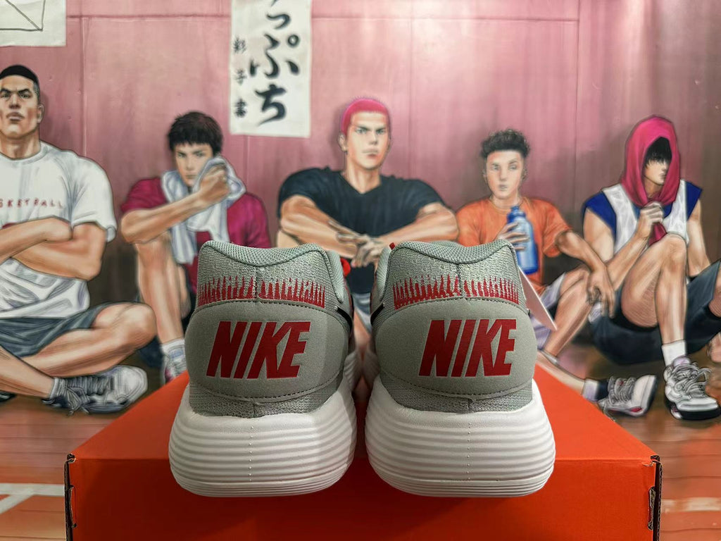 Nike Basketball Trainers Gray Red Dragon Graphic - product image from the listing.
