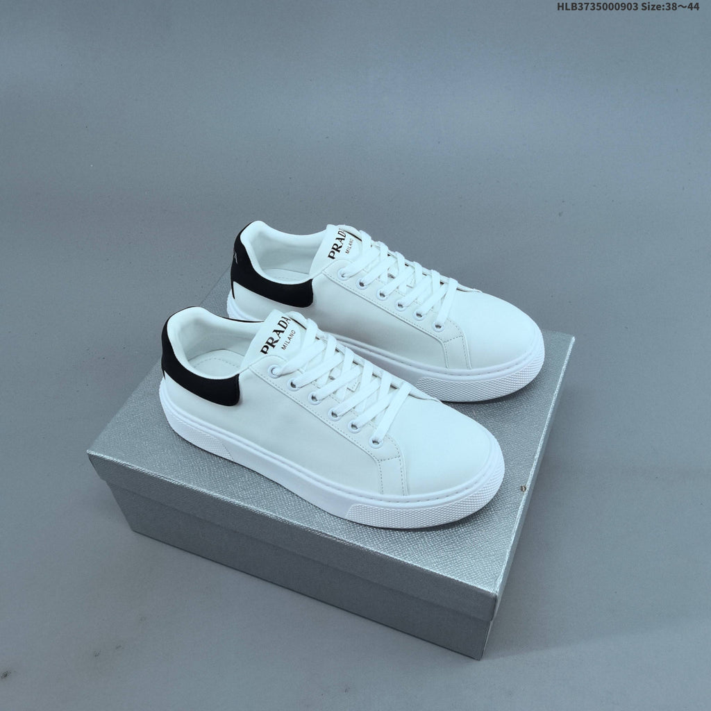 Prada Cloudbust Thunder Low-Top Sneakers, in White and Black - product image from the listing.