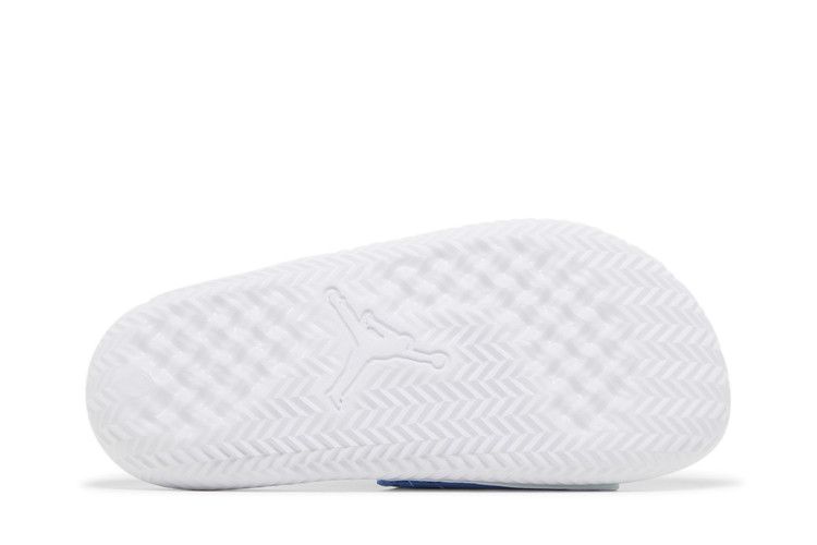 Jordan Play Slide in University Blue White - product image from the listing.