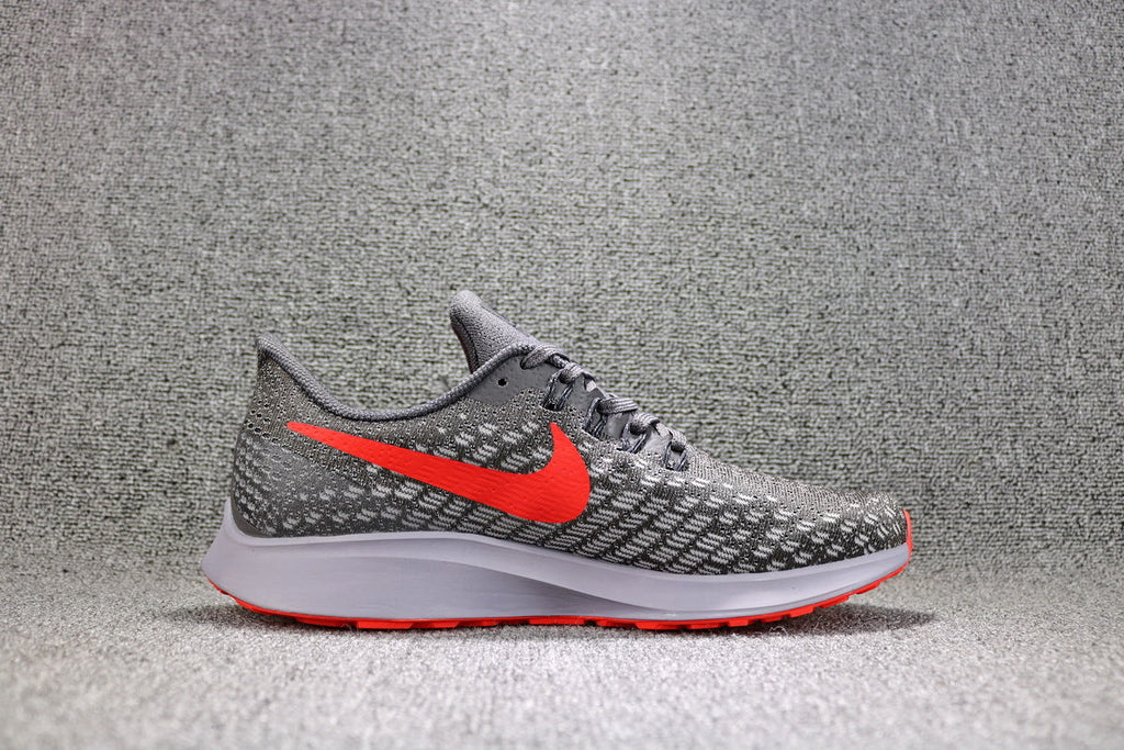Nike Air Zoom Pegasus 35 Shoes for Running, Grey/Crimson 942851-006 - product image from the listing.