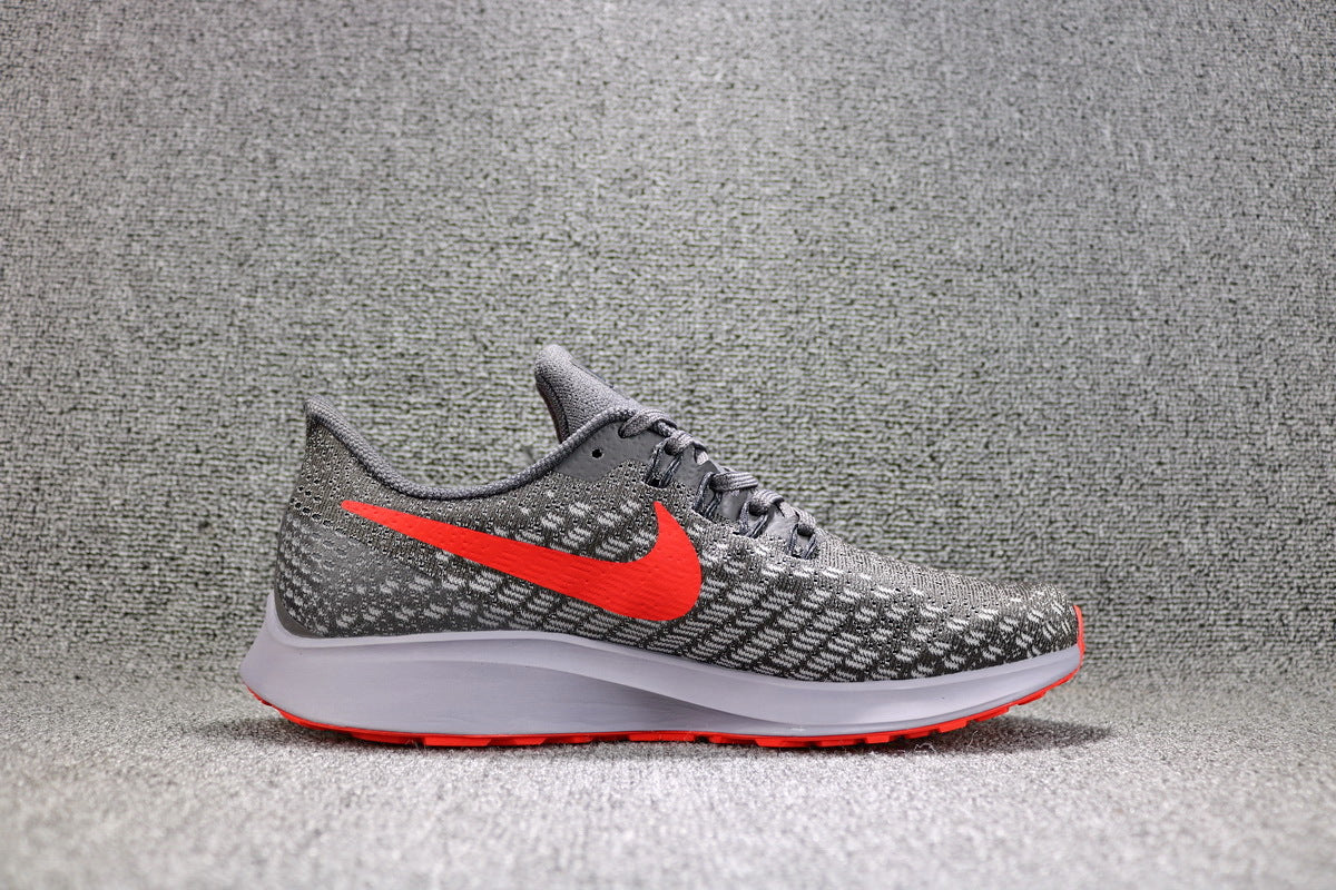 Nike Air Zoom Pegasus 35 Shoes for Running, Grey/Crimson 942851-006 - product image from the listing.