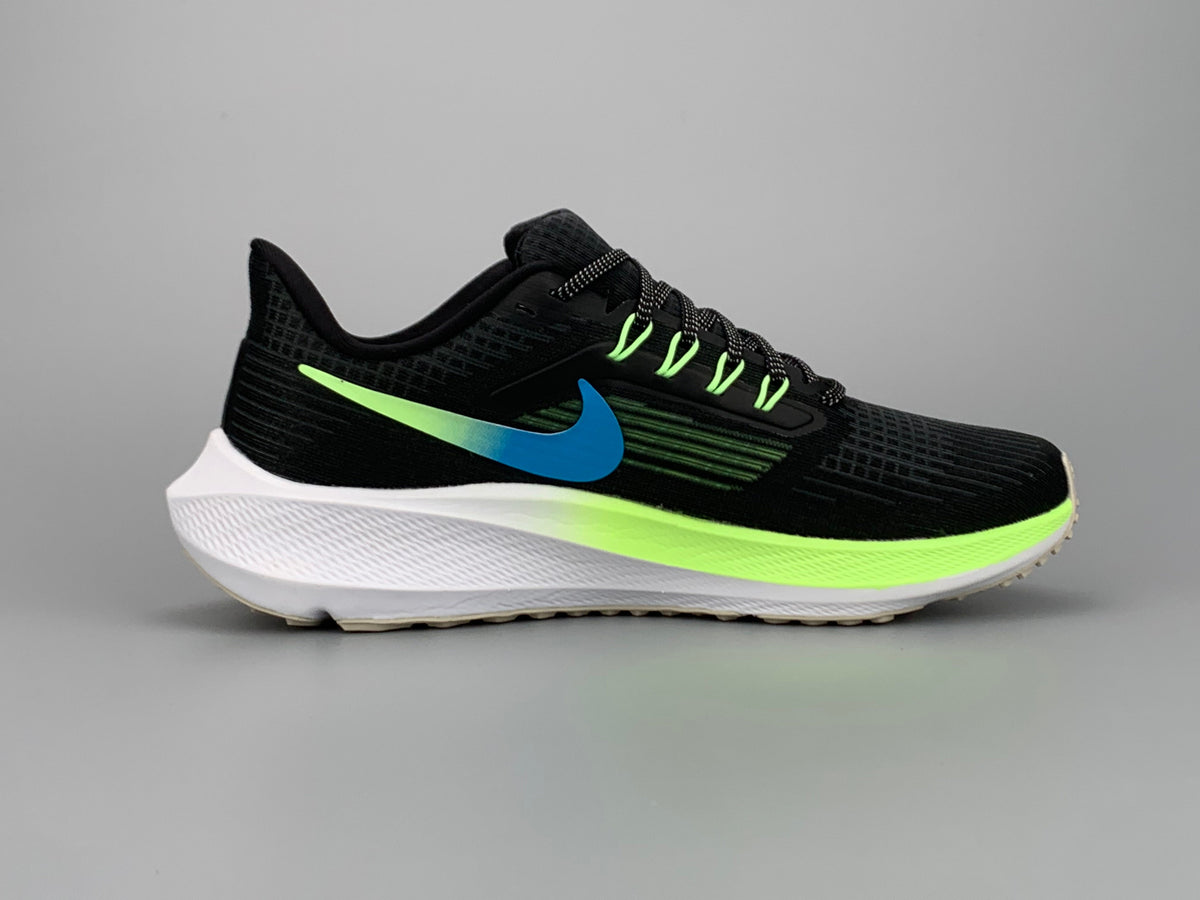 Nike Air Zoom Pegasus 39 Running Shoes in Black Green DO7435-900 - product image from the listing.