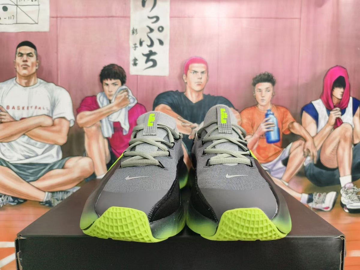 Gray and Volt Green Nike Basketball Shoes - product image from the listing.