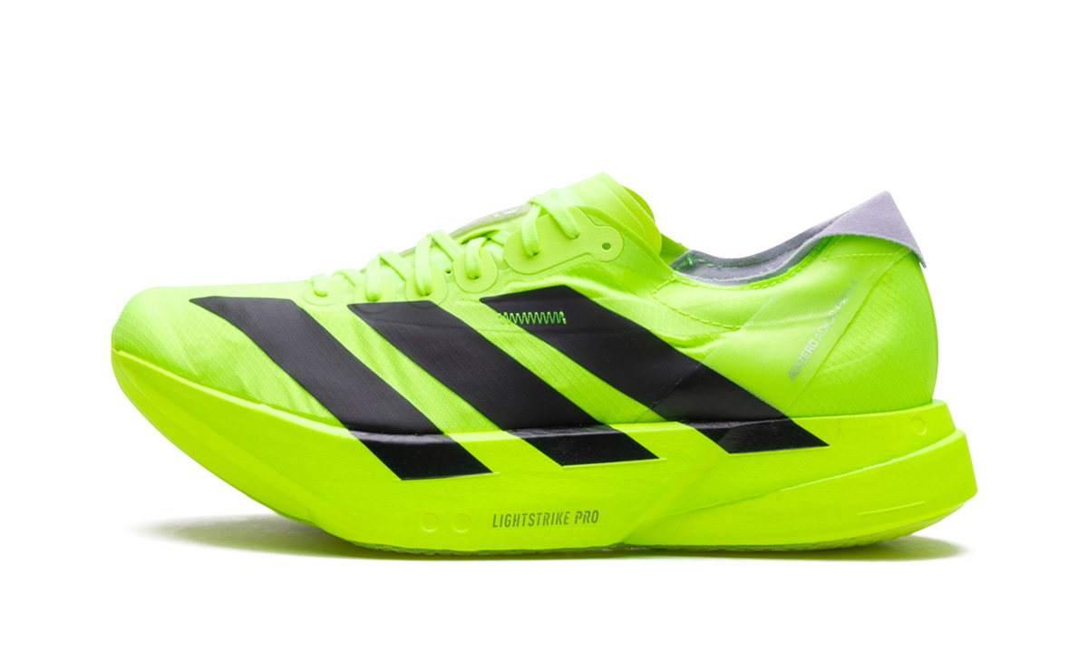 "Lucid Lemon Black" Adizero Adios Pro 4 JR6364 - product image from the listing.