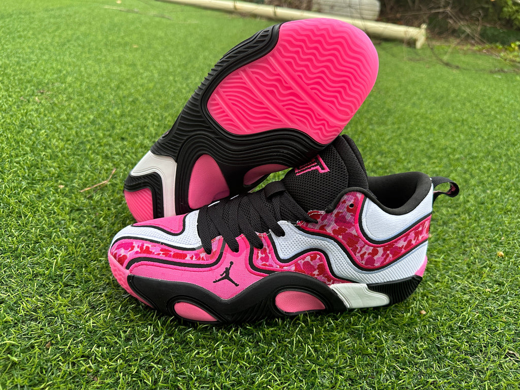 Jordan Tatum 2 Basketball Shoes in Black, in White & Pink - product image from the listing.