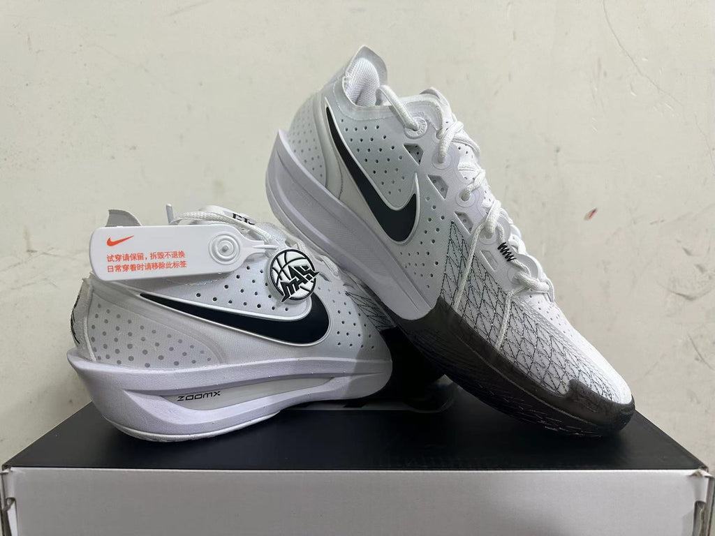 Nike Basketball Shoes in White Black - product image from the listing.