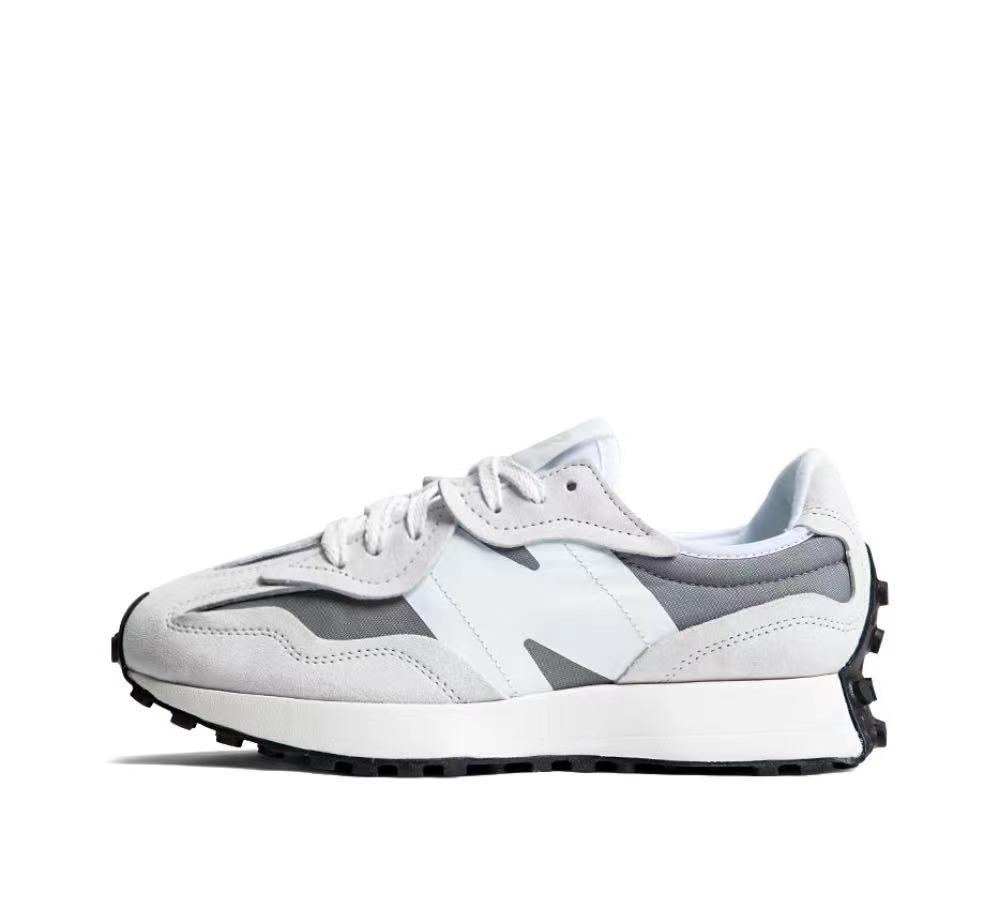 White and Gray New Balance 327 U327WED Sneakers - product image from the listing.
