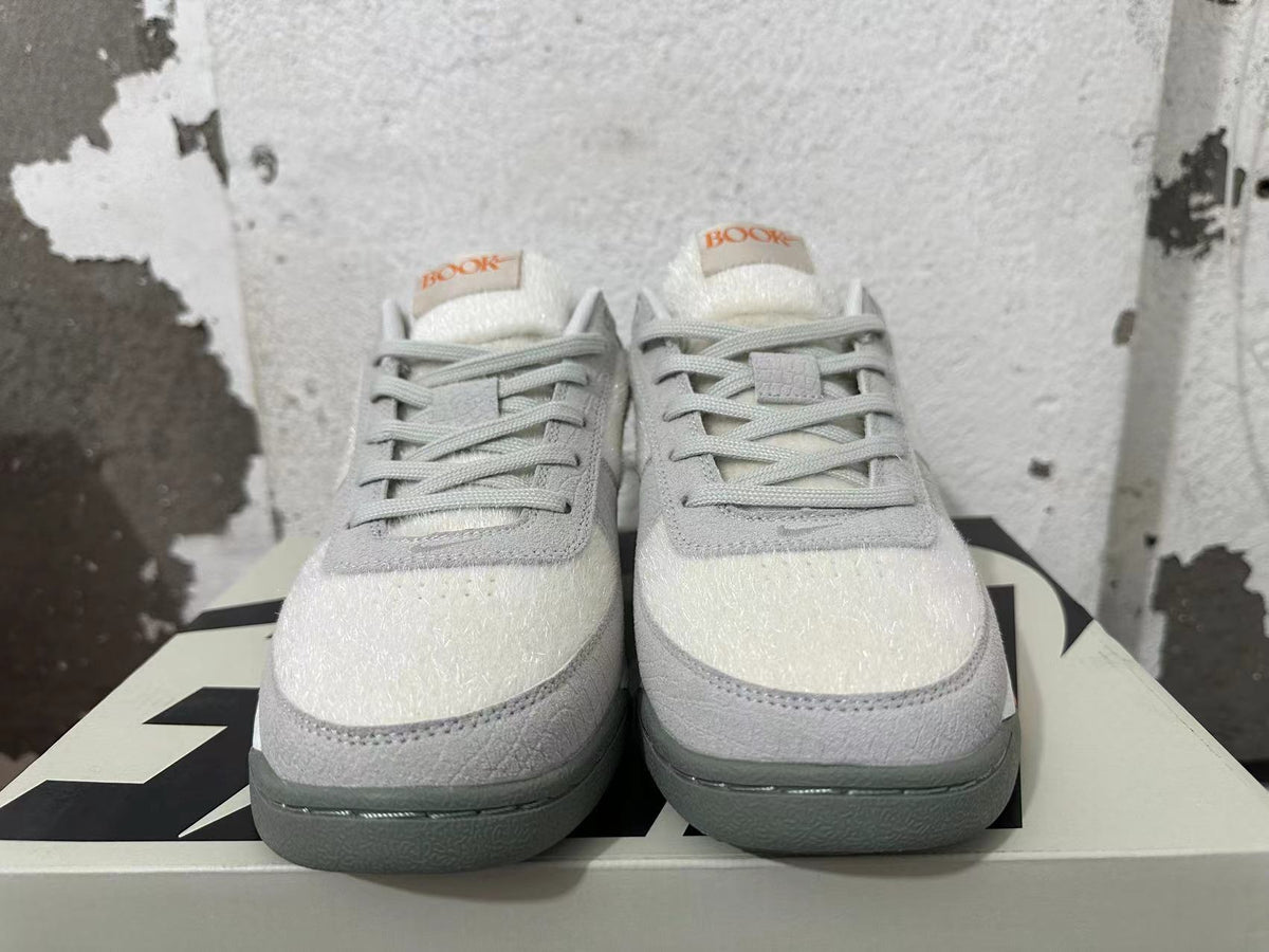 Gray and Orange Nike Book 1 Sneakers - product image from the listing.