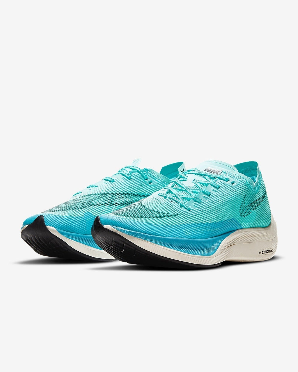 Nike ZoomX Vaporfly NEXT% 2 Running Shoes in Teal Blue CU4111-300 - product image from the listing.