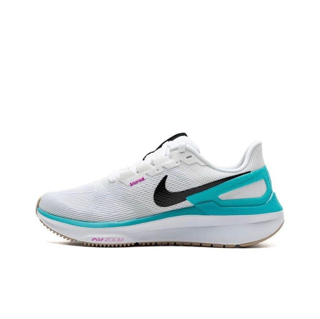 Nike Structure 25 Road Running Shoes in White Turquoise DJ7884-103 - product image from the listing.