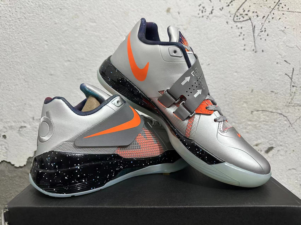 Nike KD 6 All-Star Basketball Shoes in Silver Orange - product image from the listing.