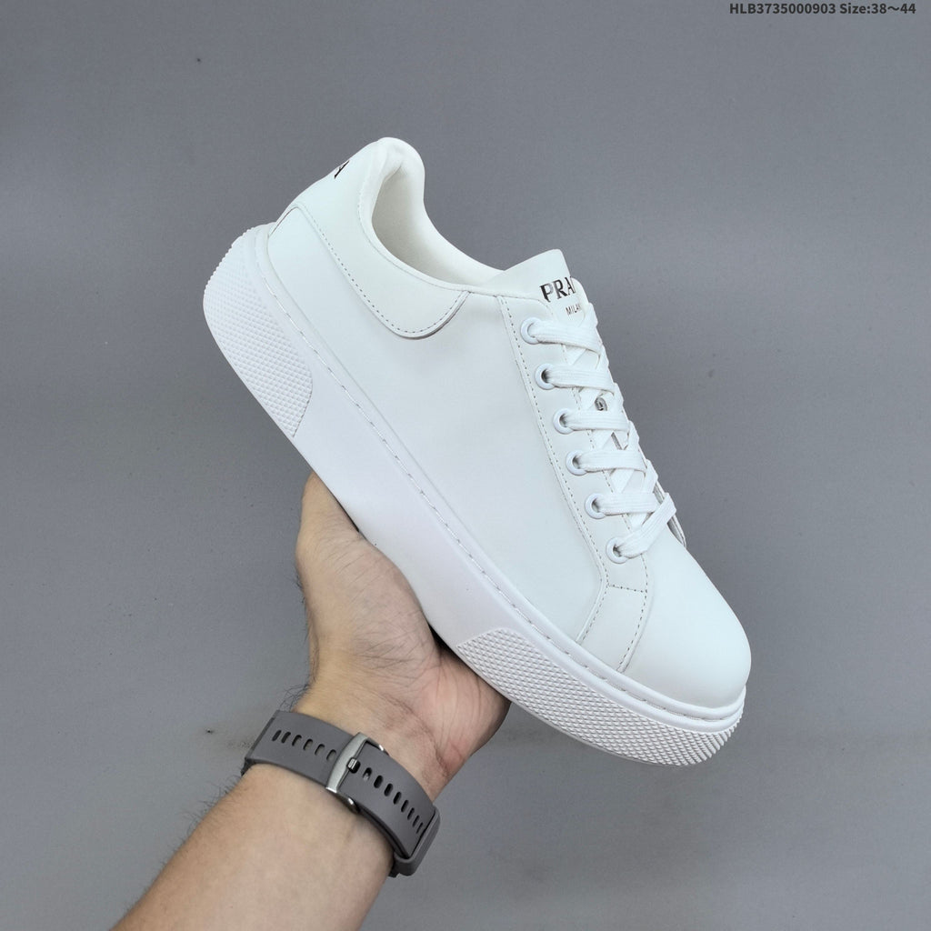 Prada Cloudbust Thunder Low-Top Sneakers, in White and Black - product image from the listing.