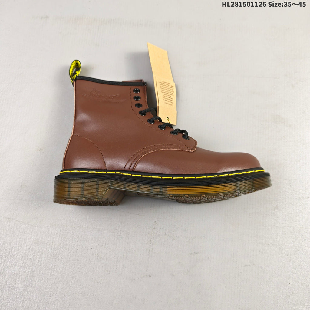 1461 Brown Lace-Up Platform Boots by Dr. Martens - product image from the listing.