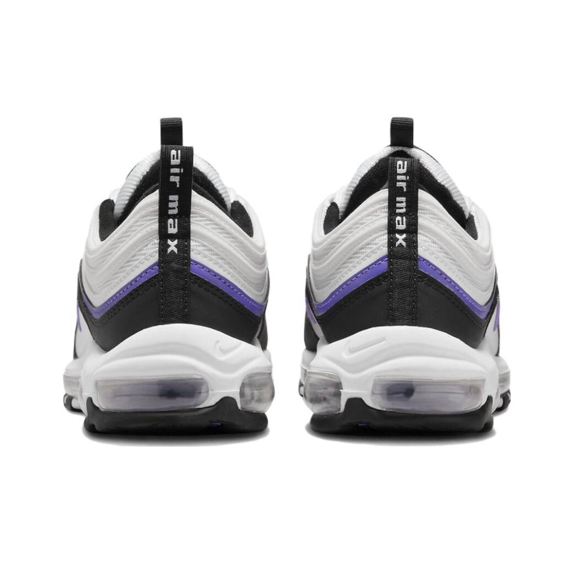 Nike Air Max 97 Sneakers in Black White Purple 921826-109 - product image from the listing.