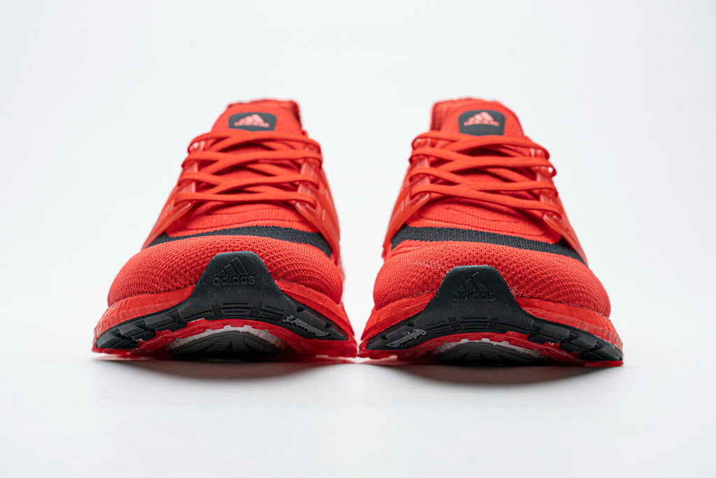 adidas Ultraboost 21 Running Shoes FY0387 in Red Black - product image from the listing.