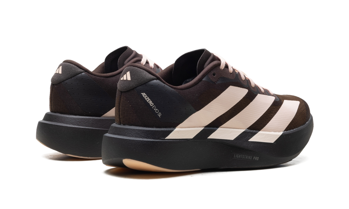 Women's Adizero Evo SL "Aurora Coffee Metallic Blush Pink" KK1952 - product image from the listing.