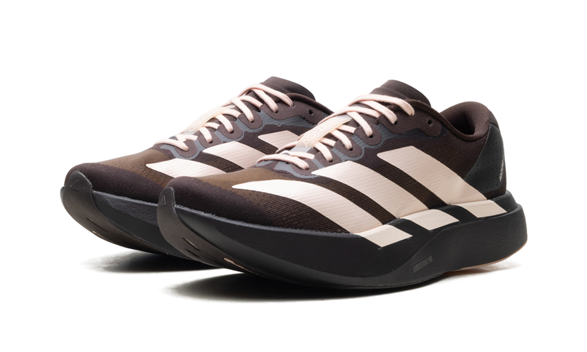 Women's Adizero Evo SL "Aurora Coffee Metallic Blush Pink" KK1952 - product image from the listing.