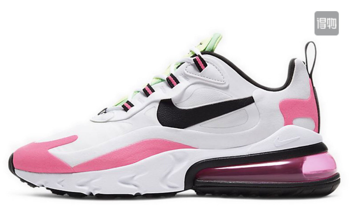 Nike Air Max 270 React Sneakers in White Pink CJ0619-101 - product image from the listing.