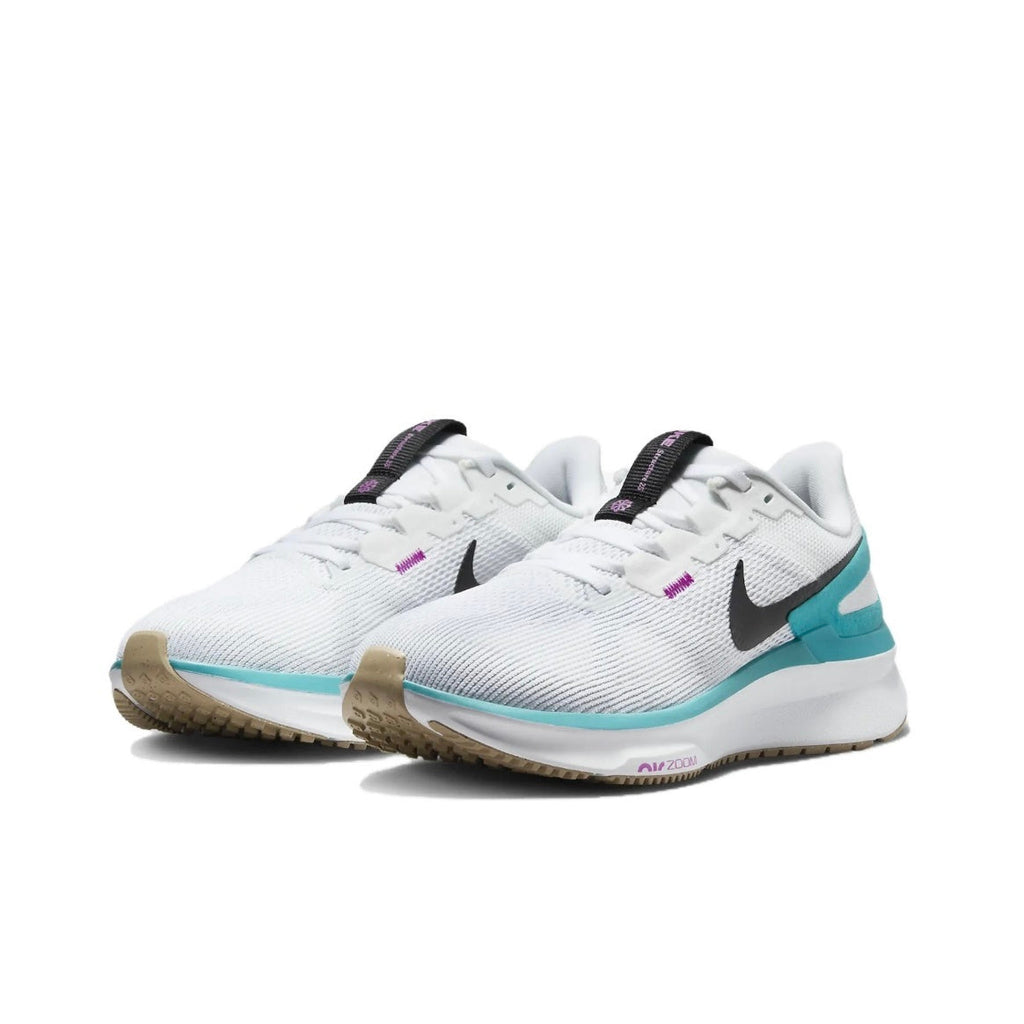 Nike Structure 25 Road Running Shoes in White Turquoise DJ7884-103 - product image from the listing.