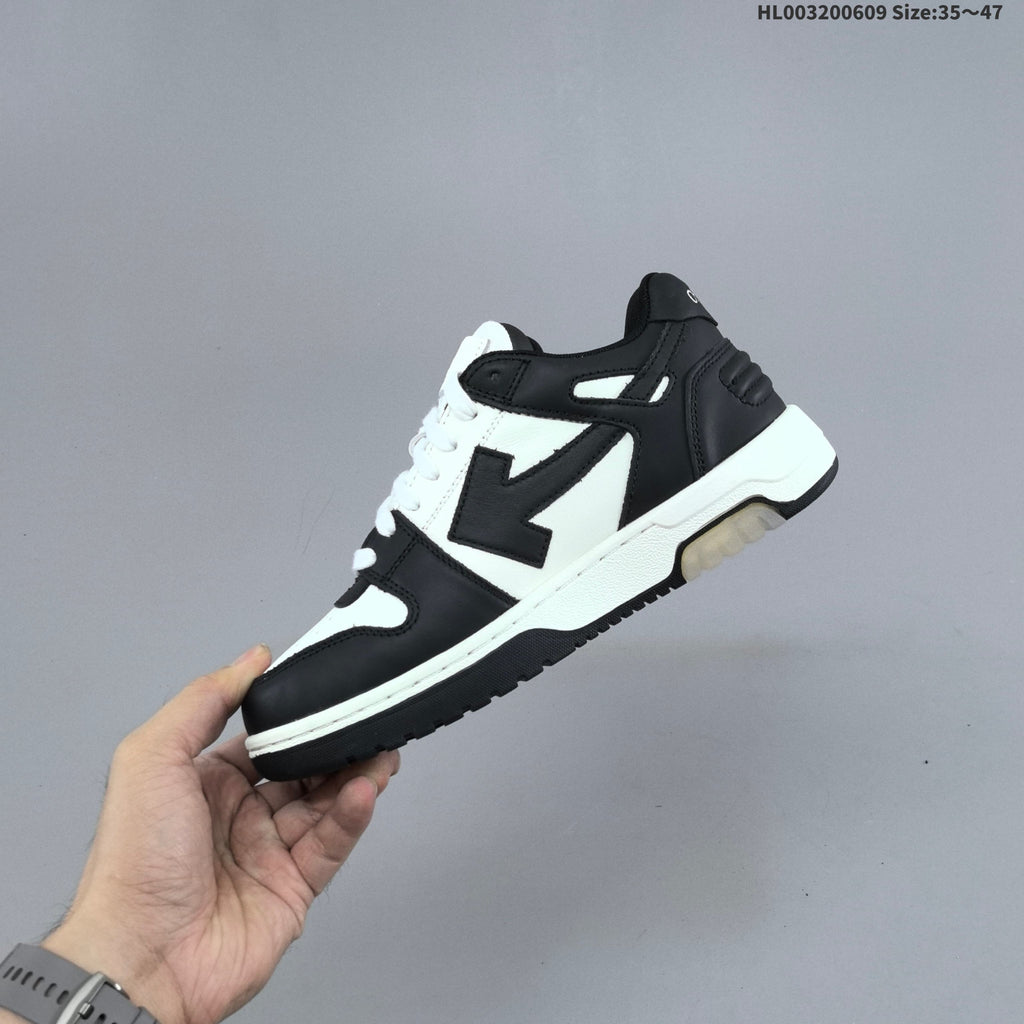 Black and White Off-White Out Of Office Sneakers - product image from the listing.