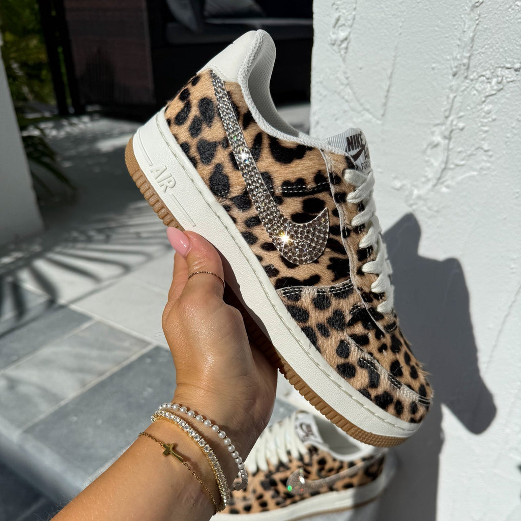 Swarovski x Nike Leopard Air Force 1 Trainers - product image from the listing.