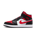 Air Jordan 1 Mid - BLACK/FIRE RED-WHITE for Men - product image from the listing.