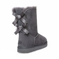 Women's UGG Bailey Bow II Grey Boots - product image from the listing.