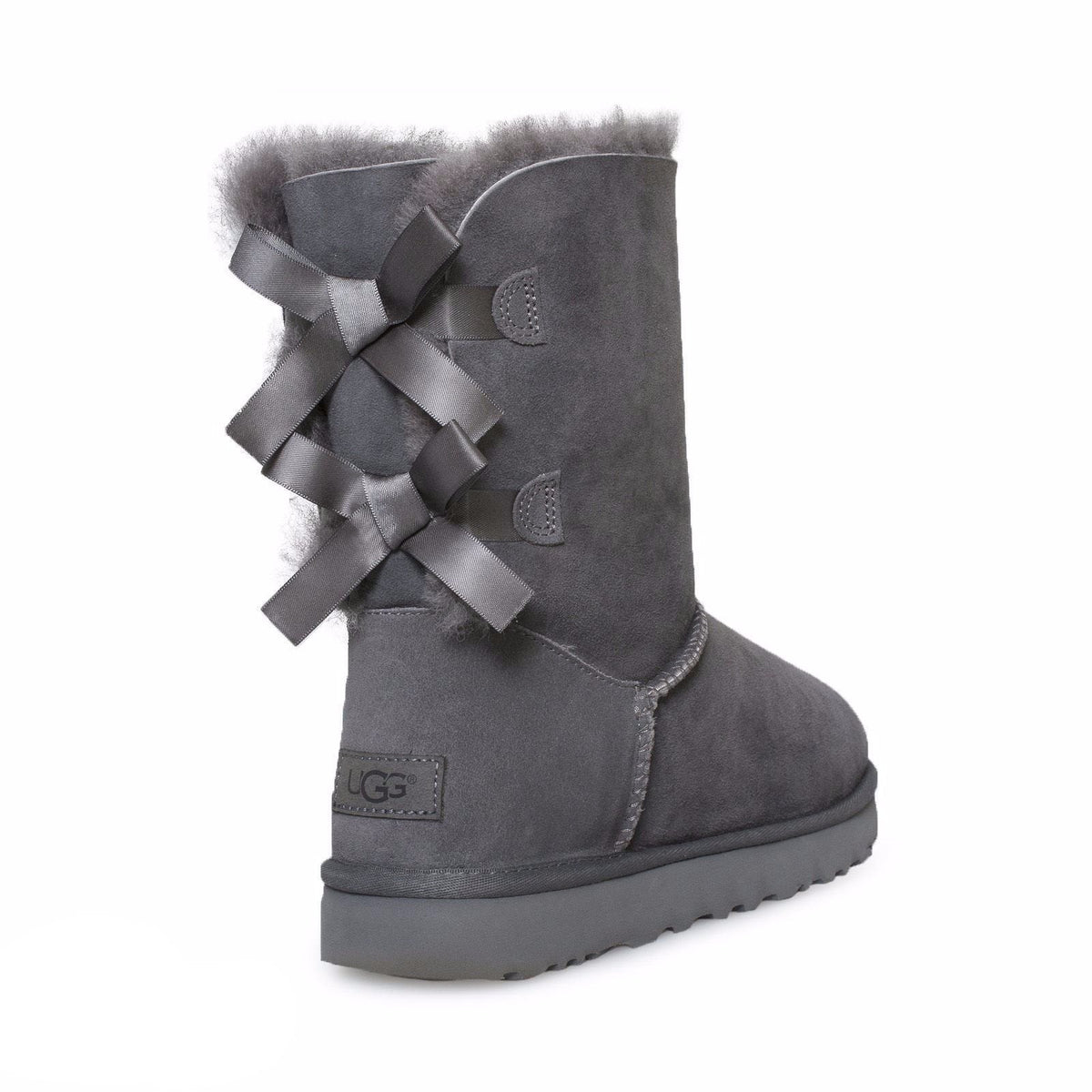 Women's UGG Bailey Bow II Grey Boots - product image from the listing.