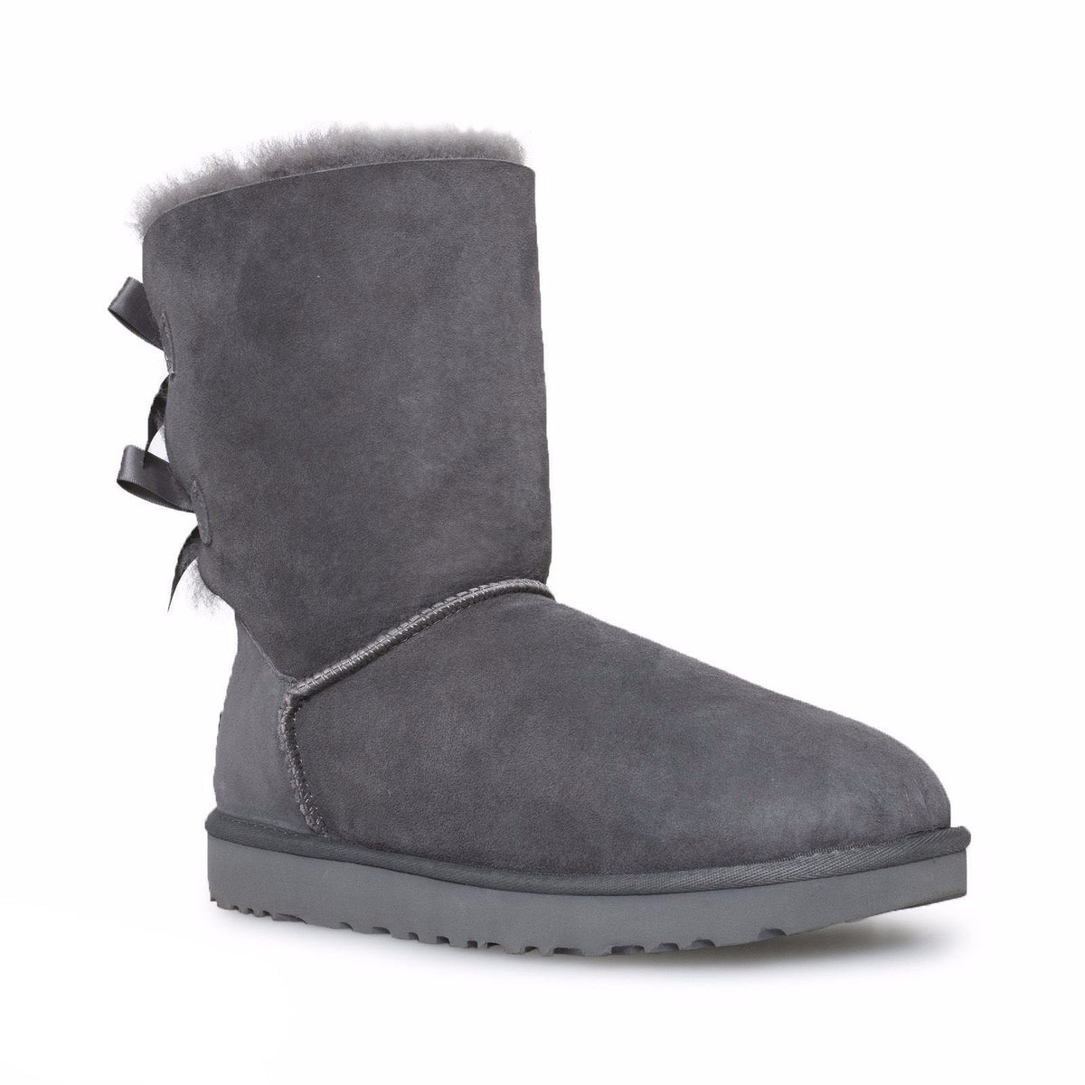 Women's UGG Bailey Bow II Grey Boots - product image from the listing.