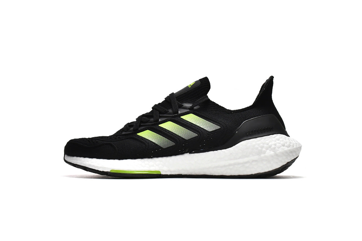 adidas UltraBoost 22 H01172 Running Shoes in Black Green - product image from the listing.
