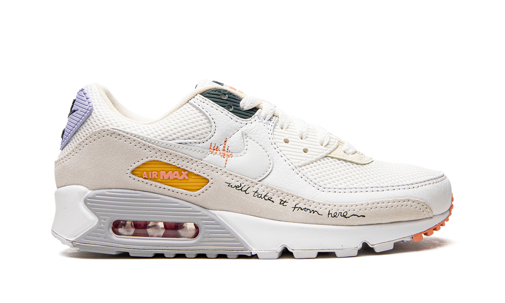 Women's AIR MAX 90 MNS "We'll Take It From Here" DV2188 100 - product image from the listing.