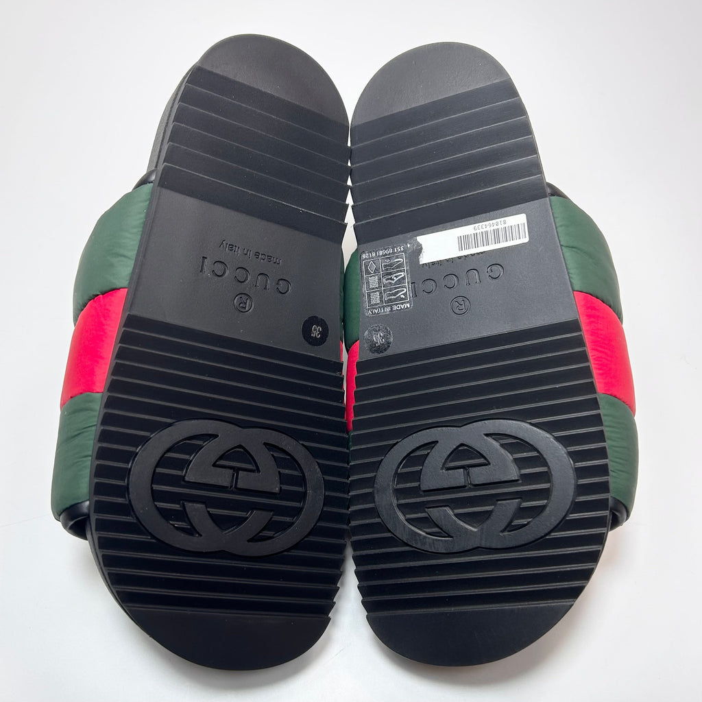 Women's Gucci Padded Nylon Web Slide Sandal - 5 - product image from the listing.