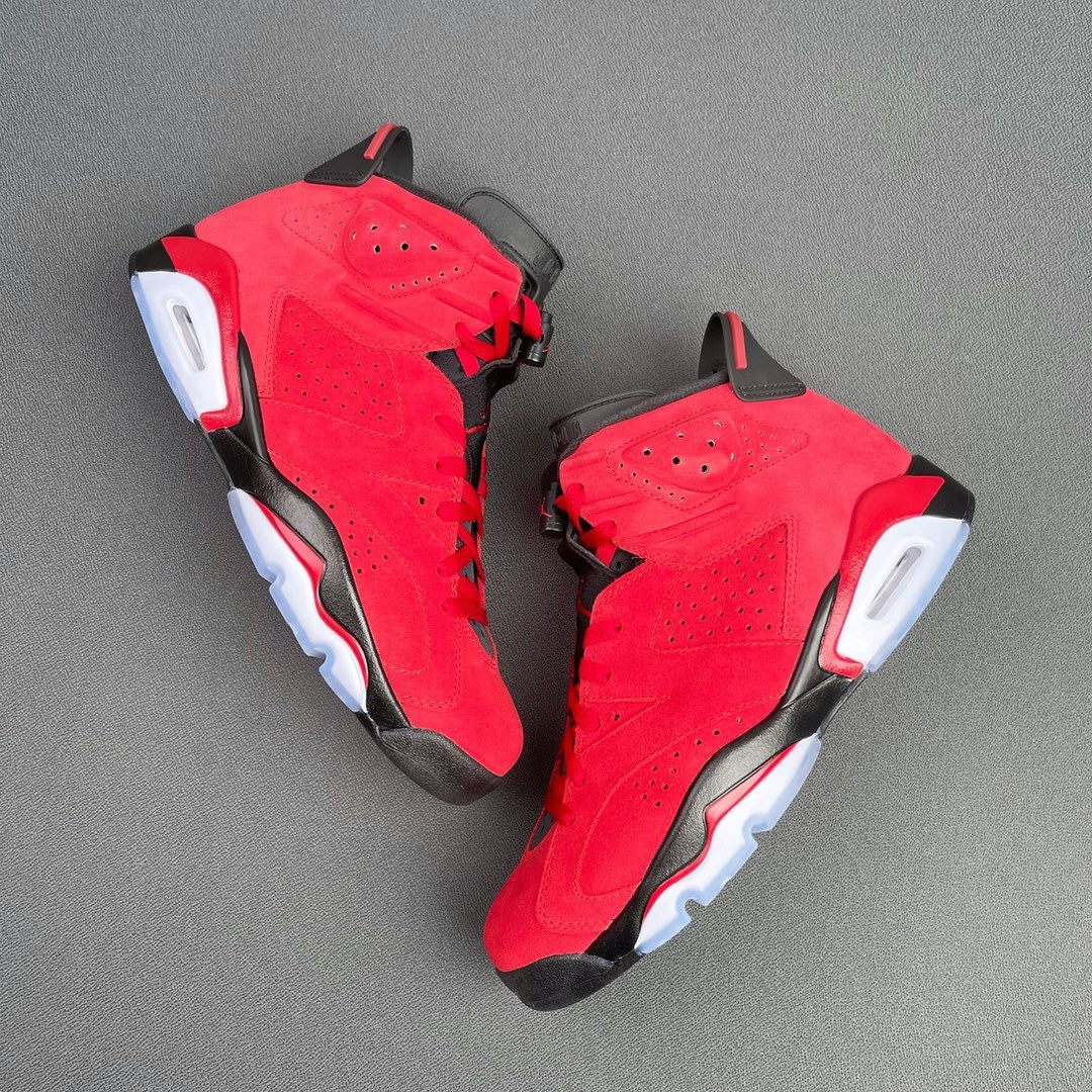 Air Jordan 6 Retro Toro Sneakers in Red and Black CT8529-600 - product image from the listing.