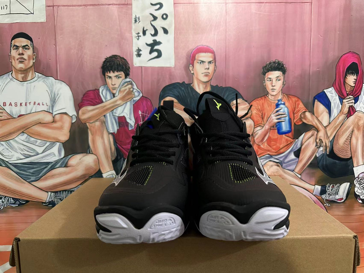 Mizuno Wave Momentum 3 Volleyball Footwear, Black/White - product image from the listing.