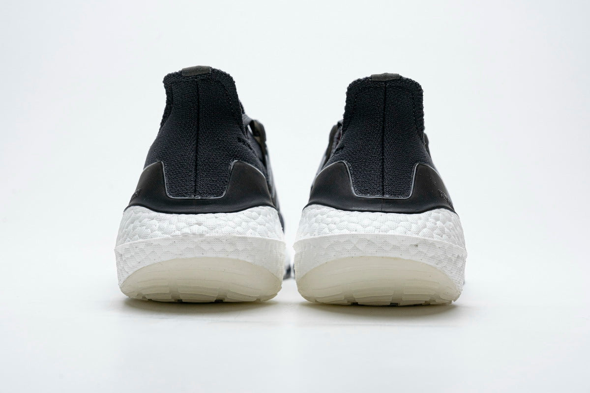adidas UltraBoost 21 Running Shoes, in Charcoal and White FY0372 - product image from the listing.