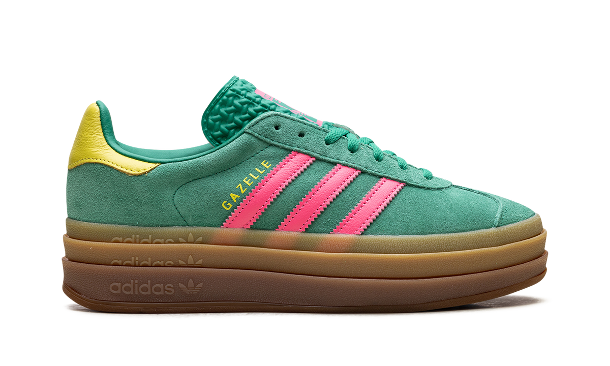 Women's Gazelle Bold "Court Green Lucid Pink" JH9668 - product image from the listing.