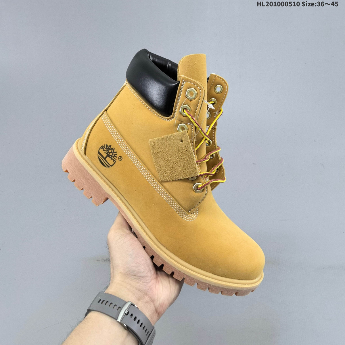 Timberland Yellow High-Cut Lace-Up Boots - product image from the listing.