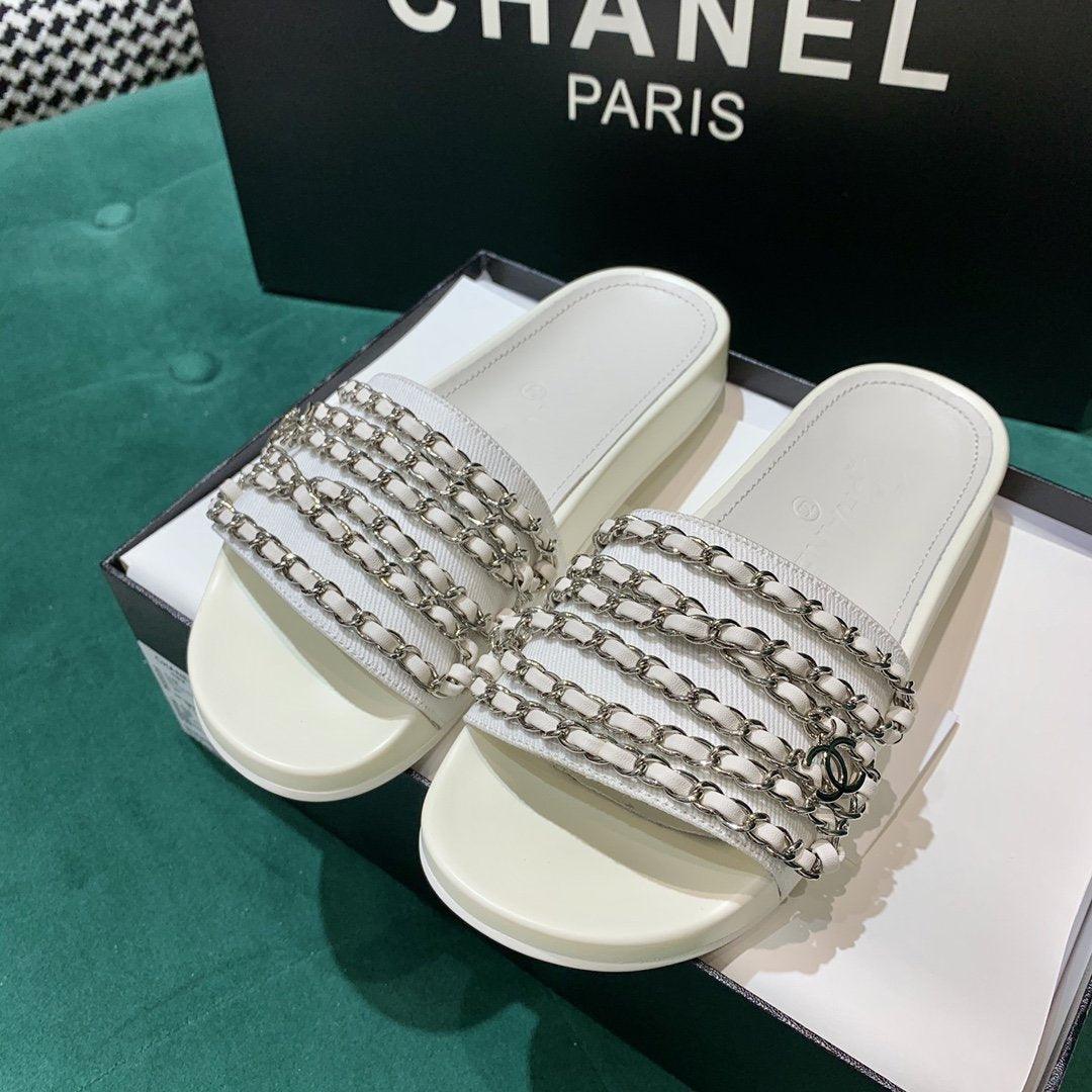 Sandals by Chanel - product photo shown in the listing for this item.