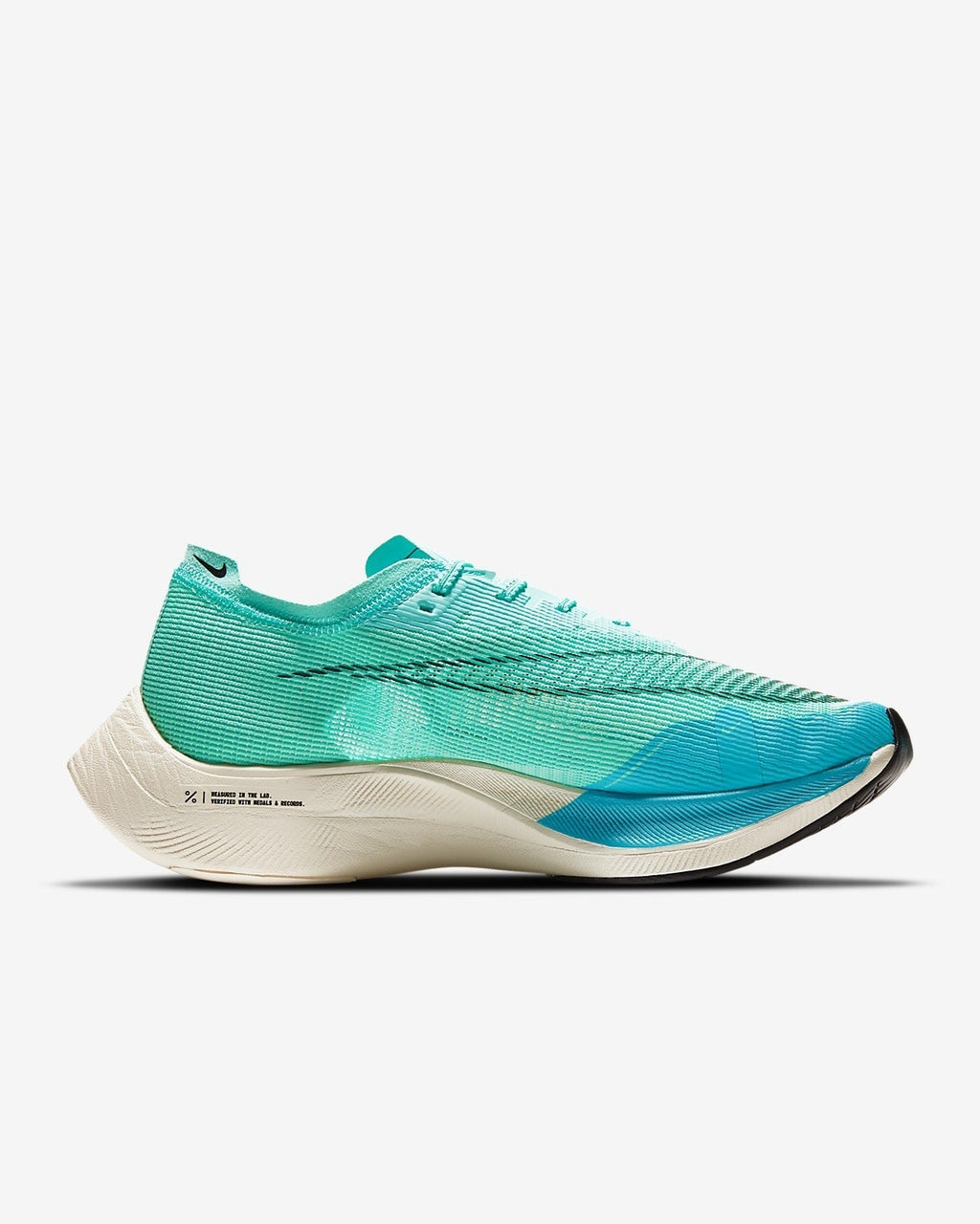 Nike ZoomX Vaporfly NEXT% 2 Running Shoes in Teal Blue CU4111-300 - product image from the listing.