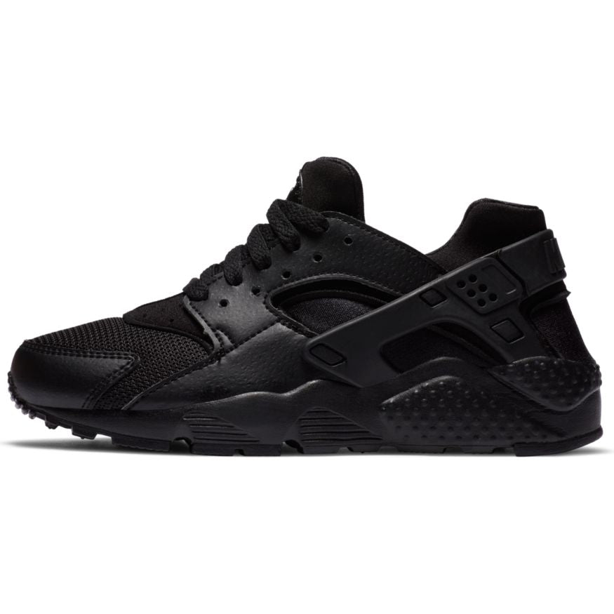 Nike Huarache Run GS in BLACK/BLACK-BLACK - product image from the listing.