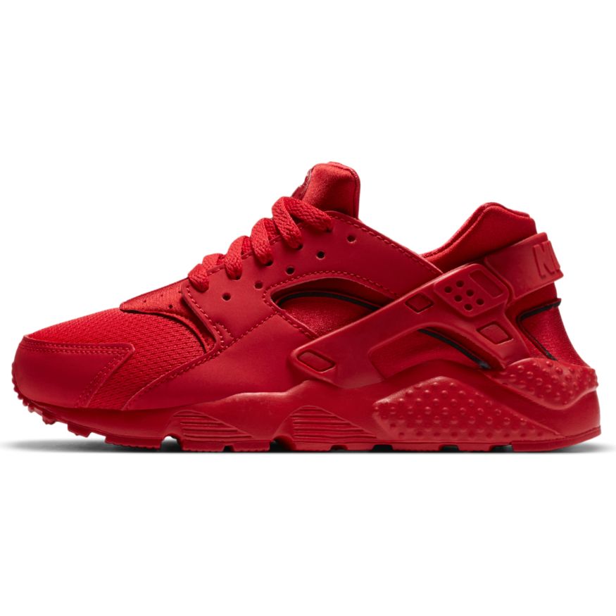 Nike Huarache Run GS in UNIVERSITY RED/UNIVERSITY RED - product image from the listing.