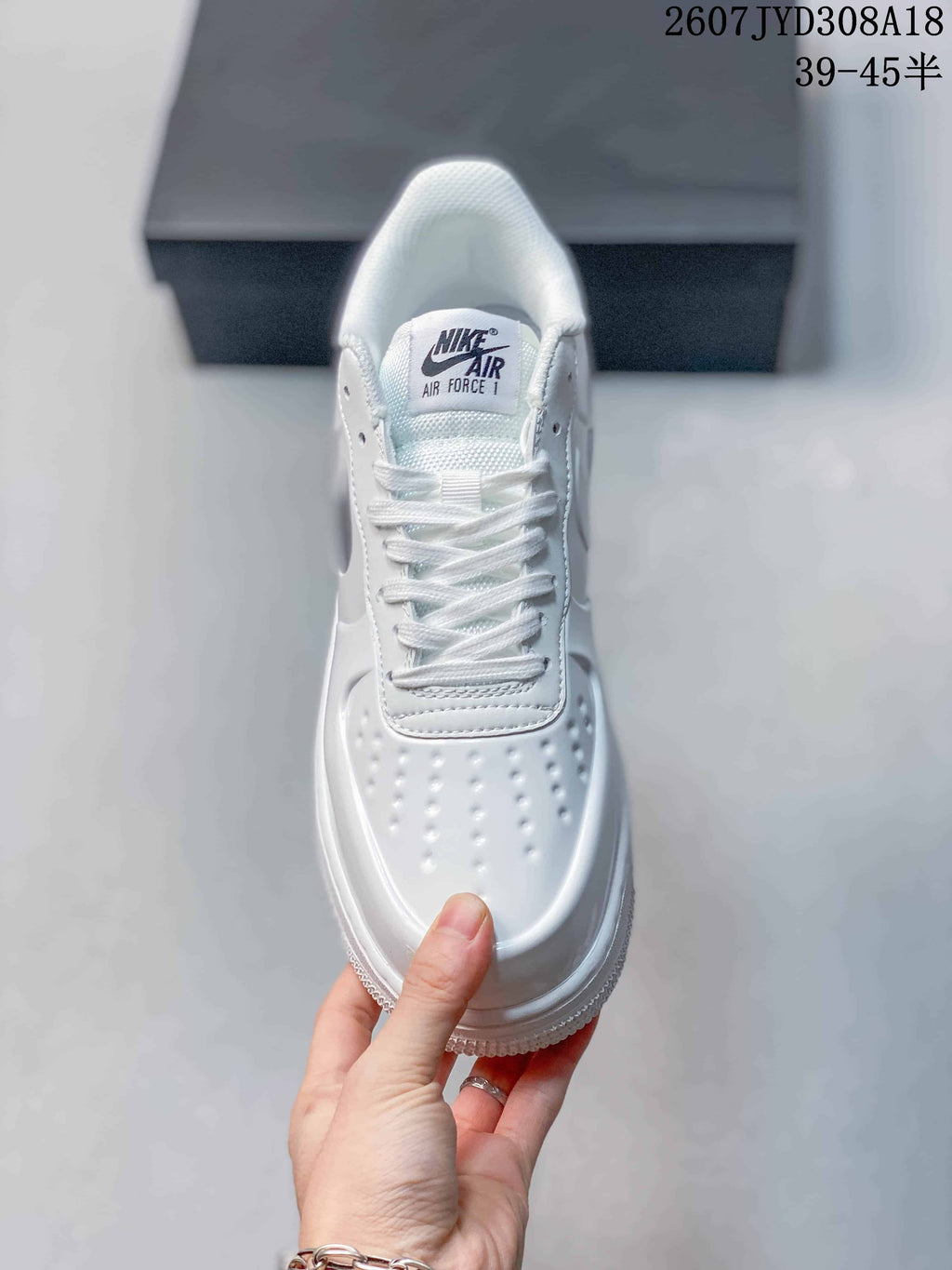 Nike Air Force 1 '07 Low Sneakers in White and Black - product image from the listing.