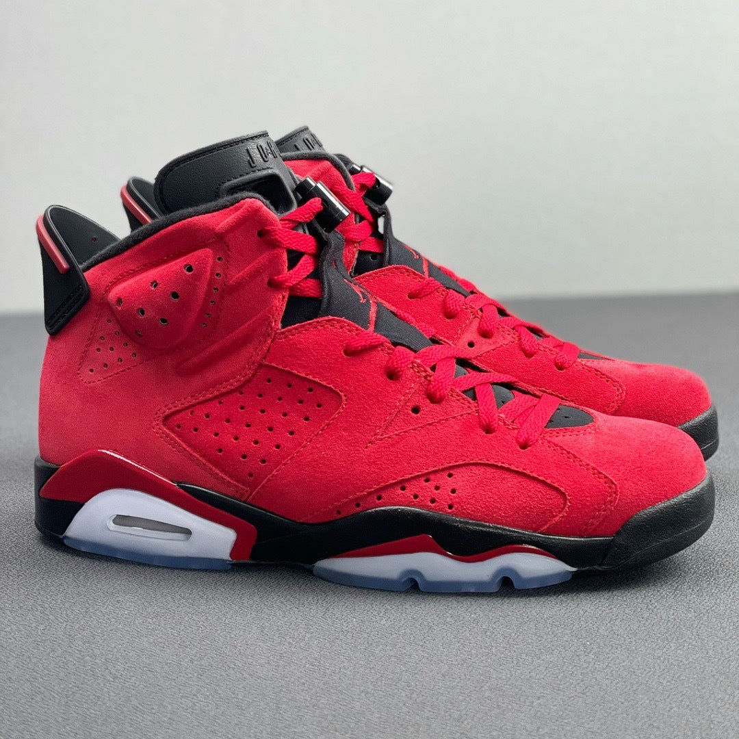 Air Jordan 6 Retro Toro Sneakers in Red and Black CT8529-600 - product image from the listing.